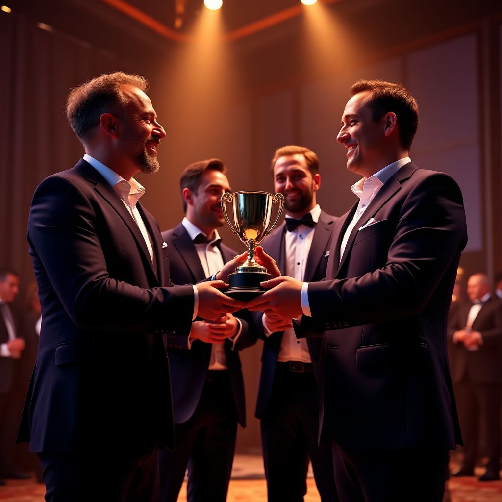 Recepción de premio empresarial